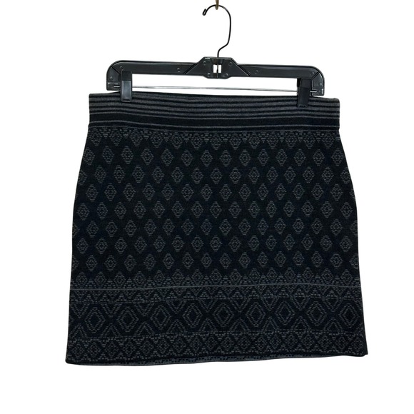 Smartwool Merino Wool Blend Tabaretta Skirt Size M Black Gray Fair Isle Pattern - Picture 1 of 7